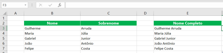 Função Concatenar no Excel Smart Planilhas