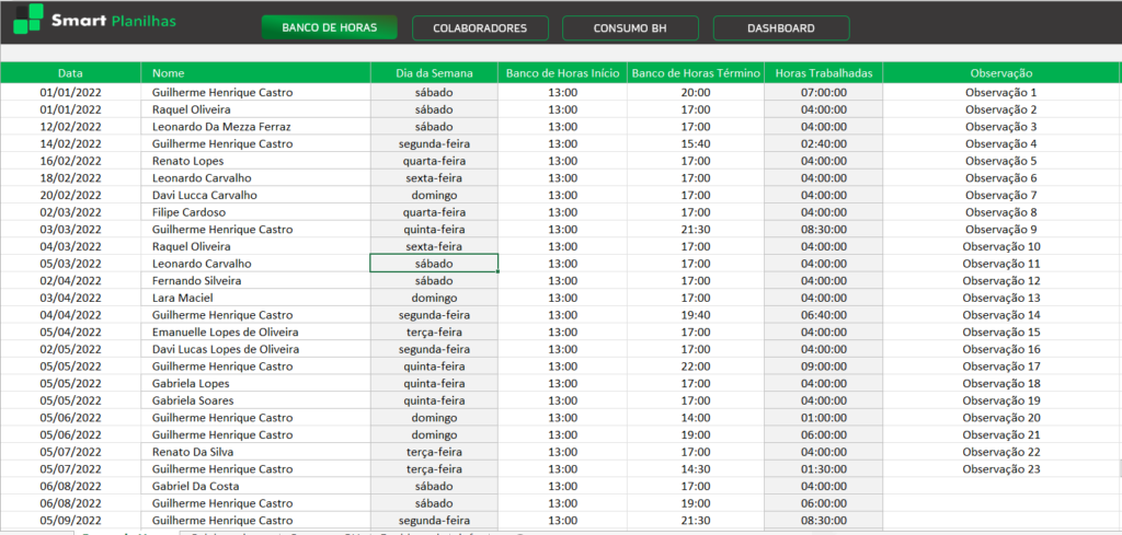 Planilha Banco De Horas Smart Planilhas The Best Porn Website