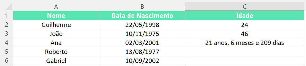 Calcular Idade No Excel Smart Planilhas