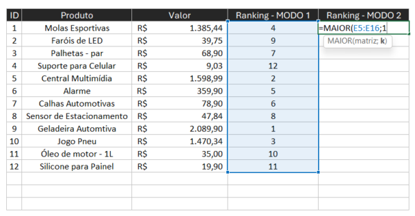 Como Fazer Ranking No Excel Smart Planilhas