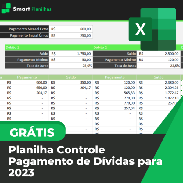 Planilha Controle Pagamento De D Vidas Para Smart Planilhas