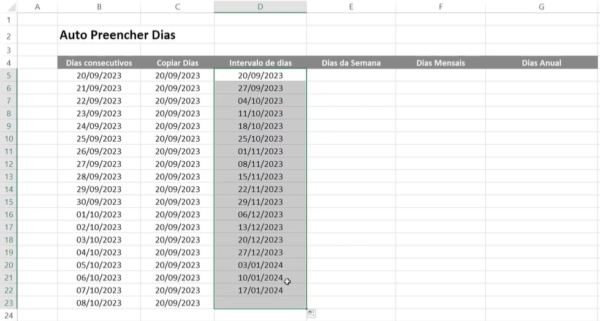 Auto Preenchimento De Datas No Excel Smart Planilhas