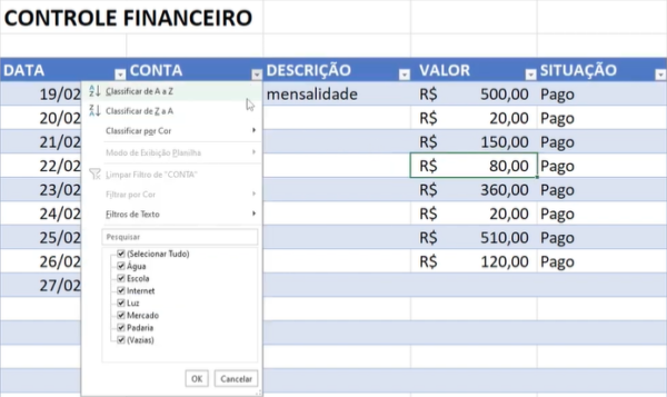 Como Fazer Uma Planilha De Gastos No Excel Smart Planilhas