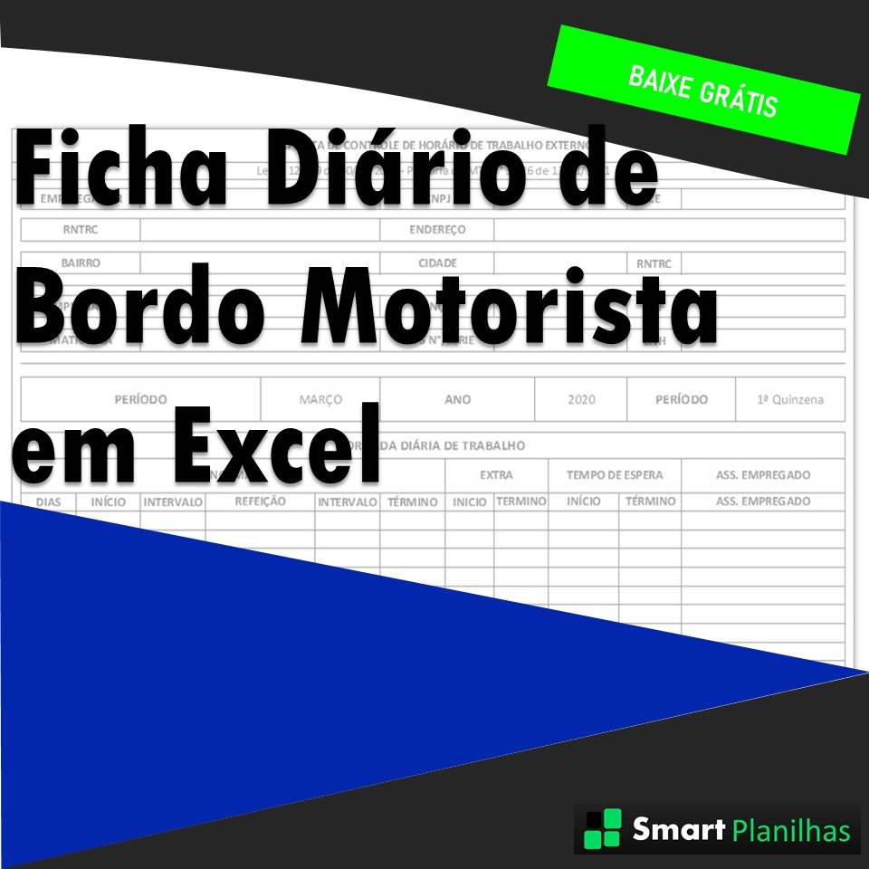 Diário De Bordo Motorista Em Excel Smart Planilhas 3330