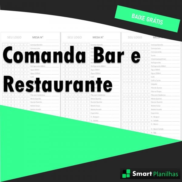 Comanda Para Bar E Restaurante Em Excel Smart Planilhas 8719