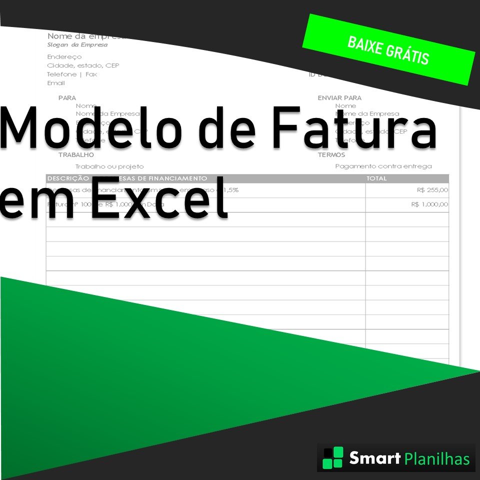 Modelo De Fatura Em Excel Smart Planilhas 9589