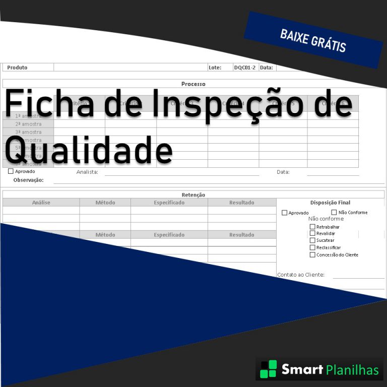 Ficha de Inspeção de Qualidade - Smart Planilhas