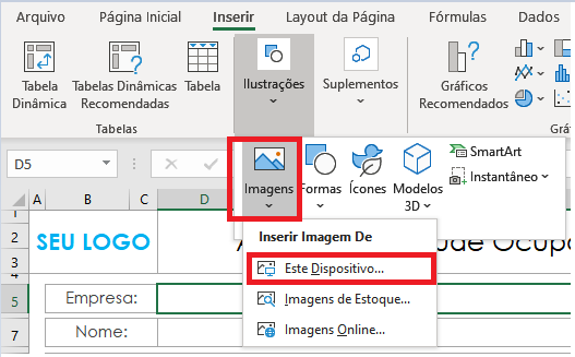 Como inserir logotipo na Planilha