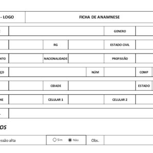 Modelo de Anamnese Personal Trainer