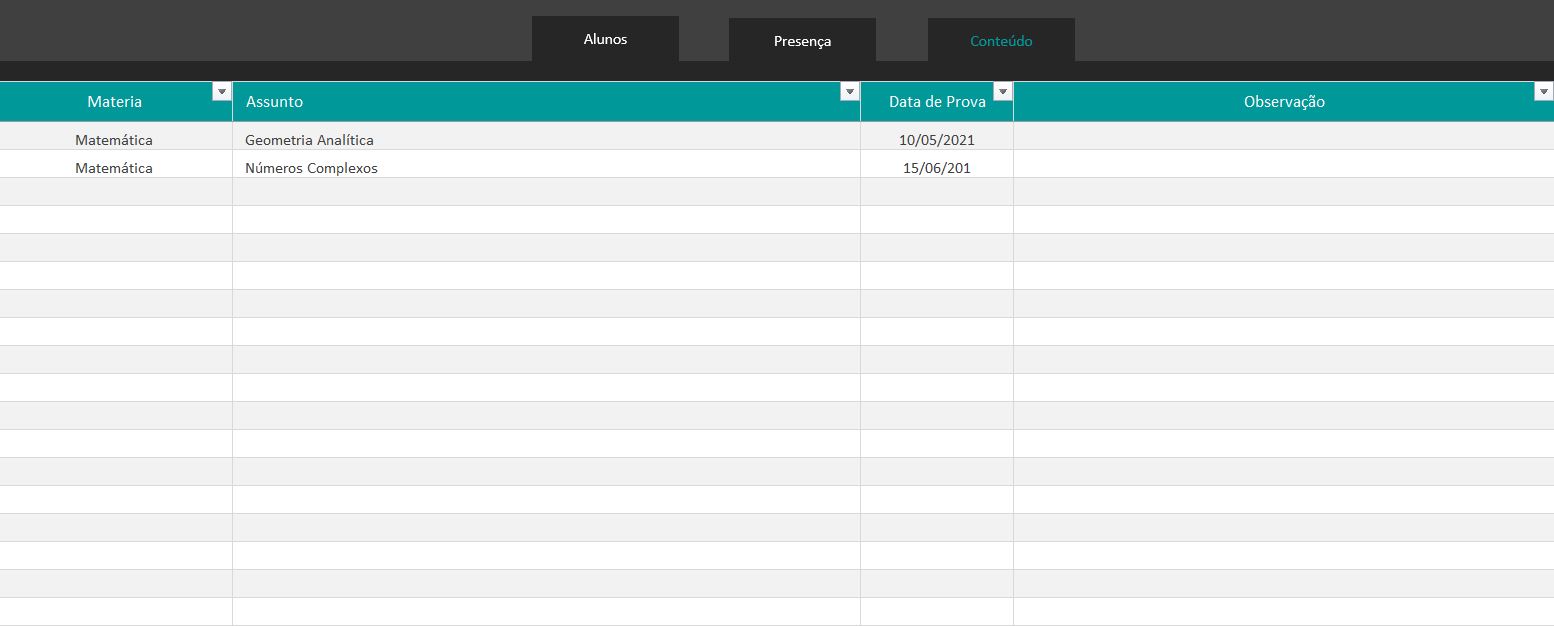 Planilha de notas escolares (para professores) 5.0 no Excel