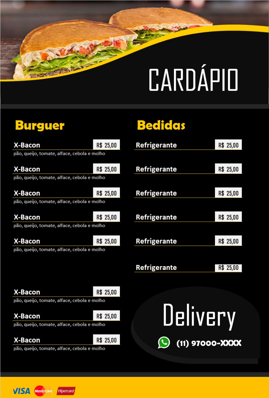 Cardápio