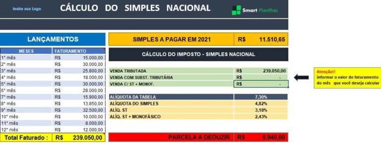 Planilha Simples Nacional Grátis Smart Planilhas