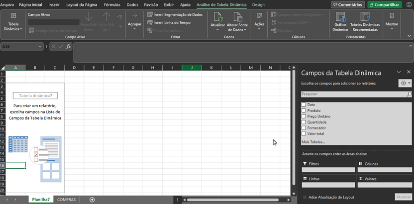 Como fazer Tabela Dinâmica Excel