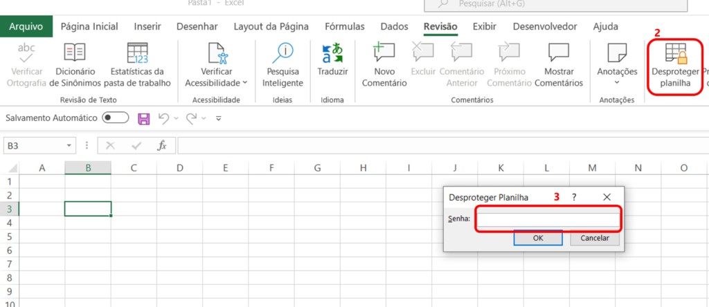 Como desproteger Planilha
