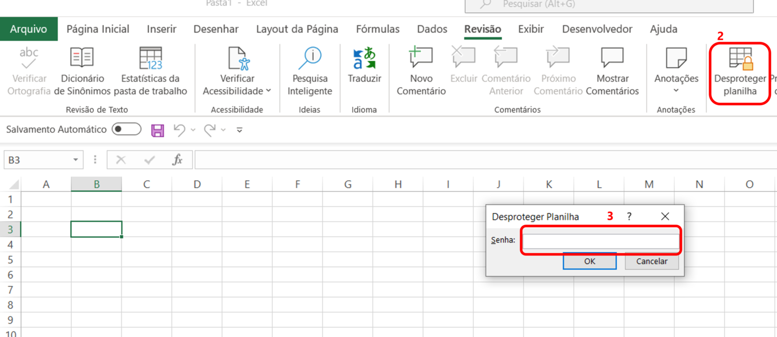 Desproteger planilha excel online gratis
