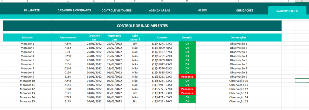 Planilha Controle De Condomínio Smart Planilhas 