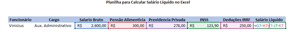 formula salario liquido