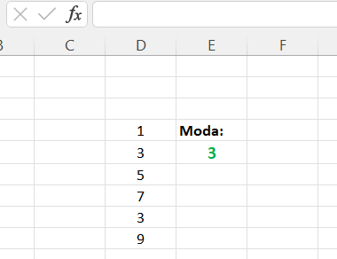 Moda no Excel