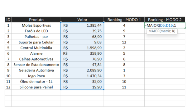 Como Fazer Ranking No Excel Smart Planilhas