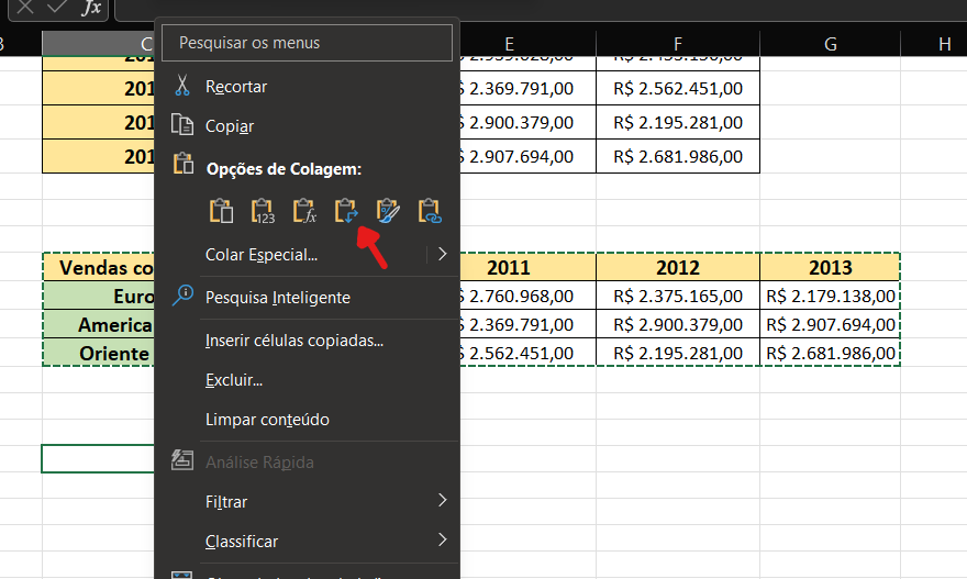 Como Transformar Coluna Em Linha Excel Smart Planilhas 1182