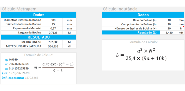 Planilha para Calcular Bobina Grátis
