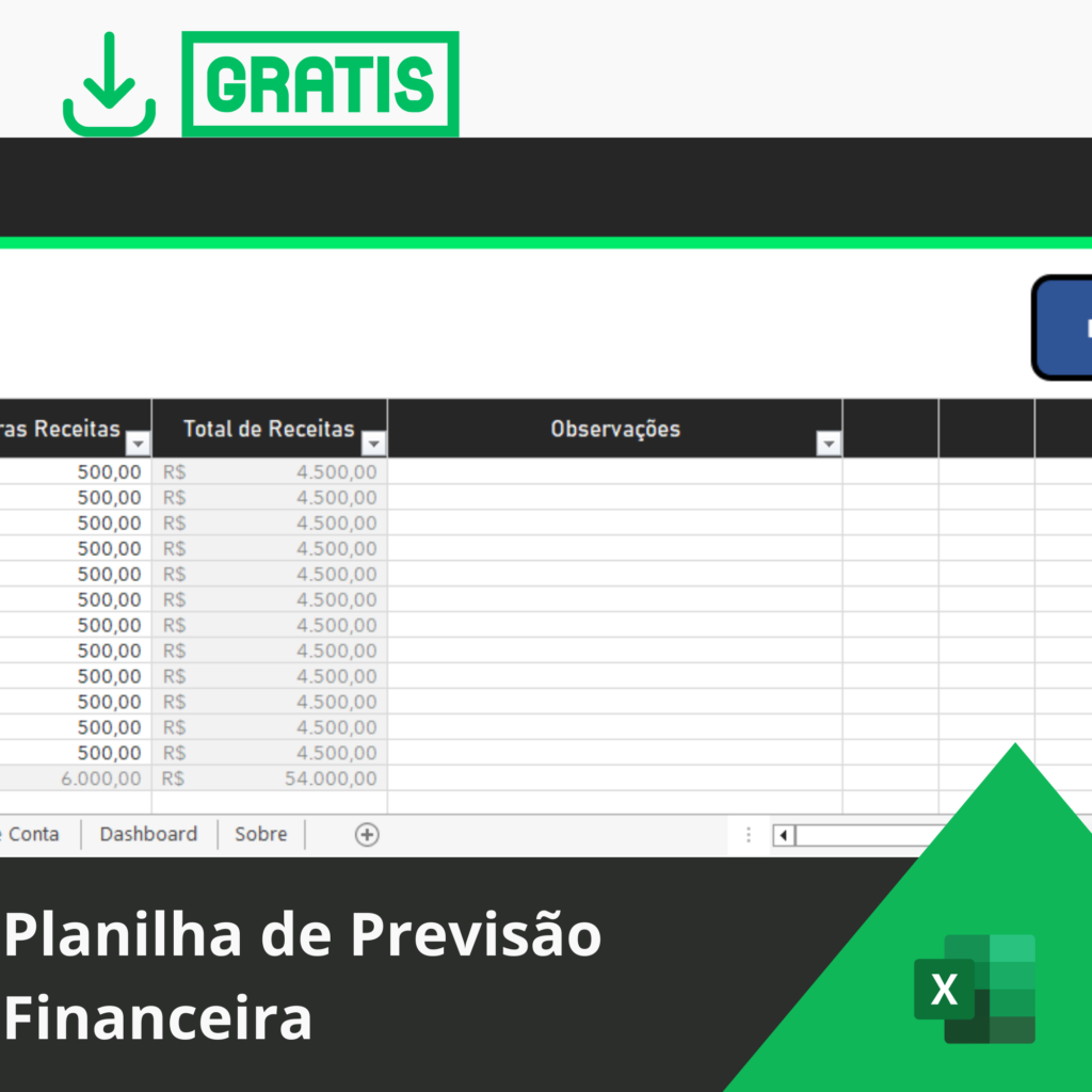 Planilha de Previsão Financeira Grátis