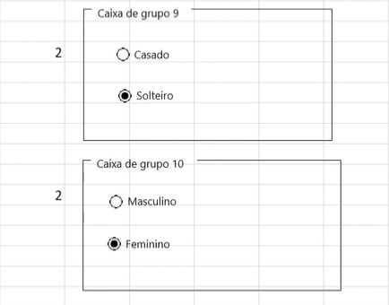 Controles Botões de Opções