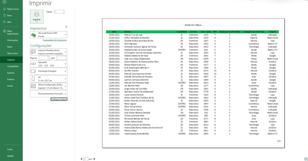 Transformar Tabela Do Excel Em Pdf Smart Planilhas