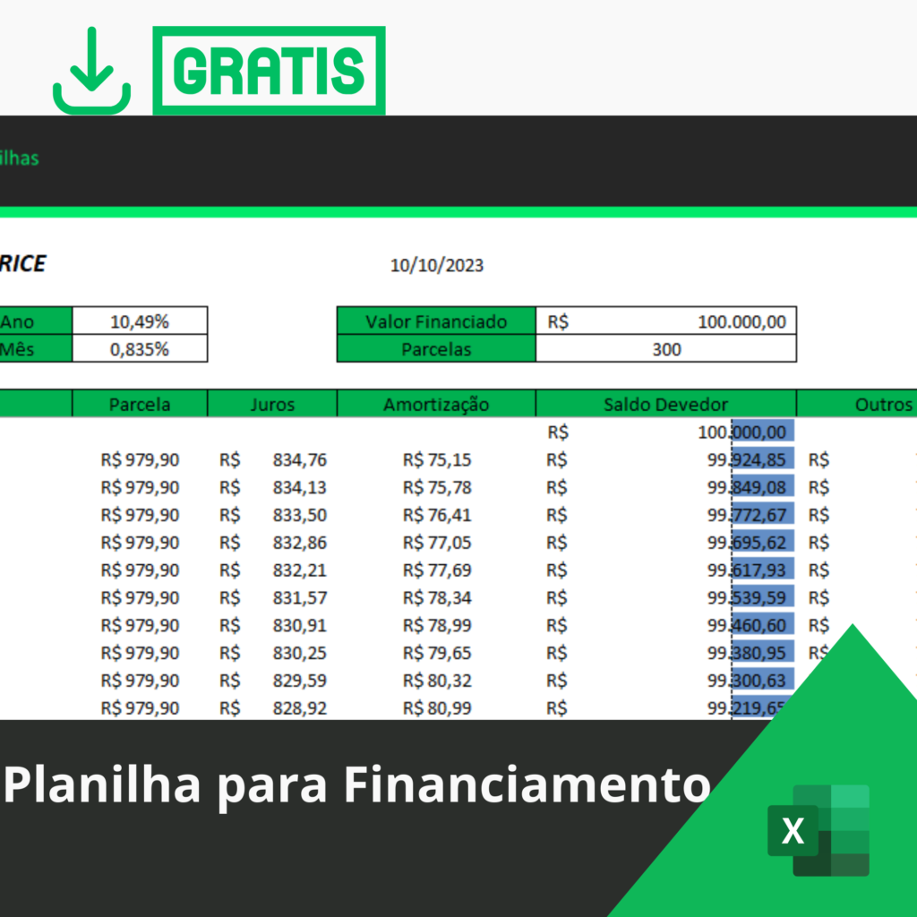 Planilha para Financiamento Grátis