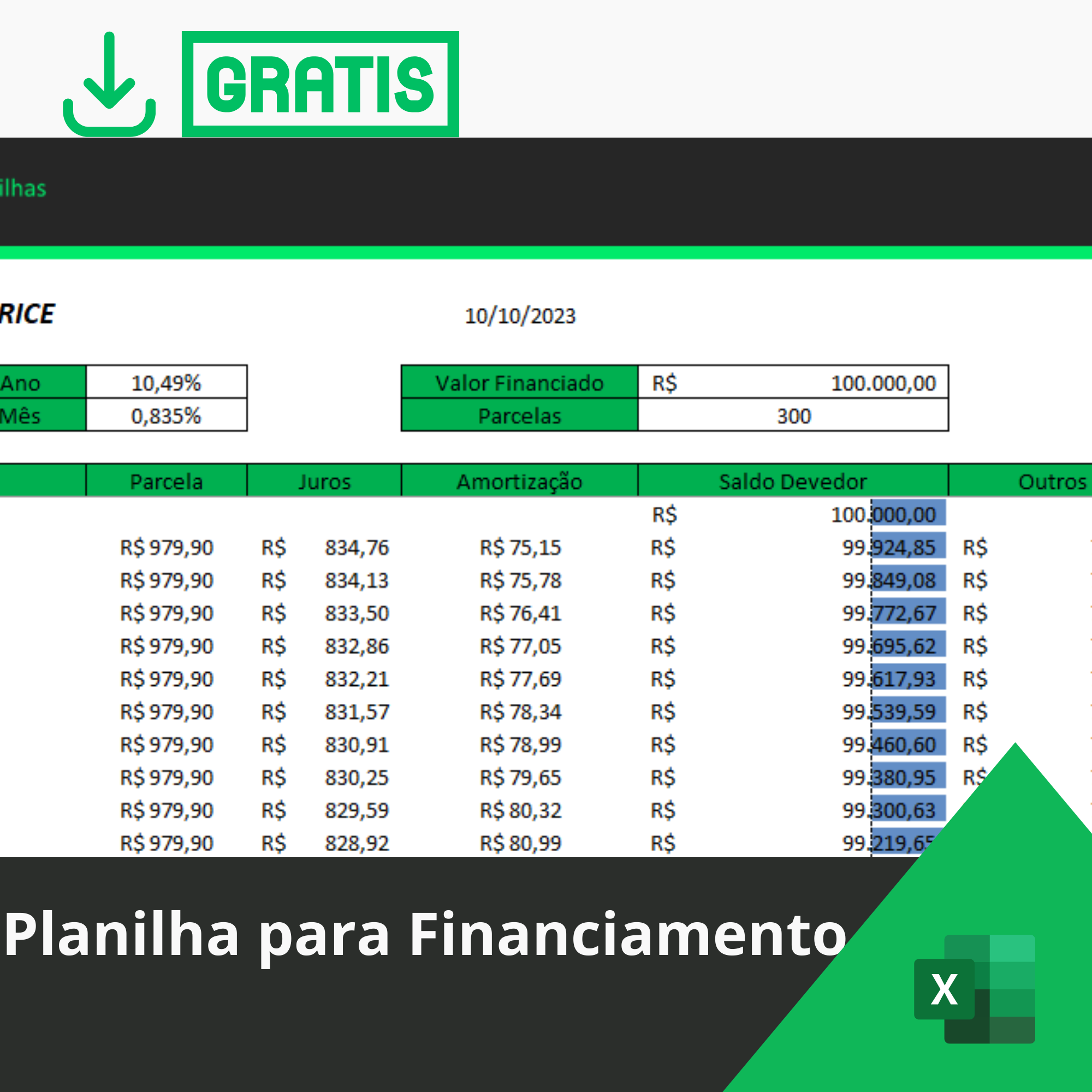 Planilha de financiamento smart planilhas
