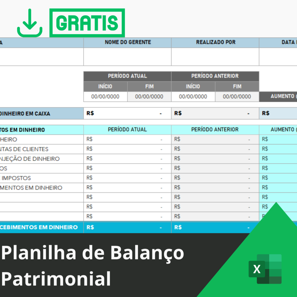 Planilha de Balanço Patrimonial Grátis