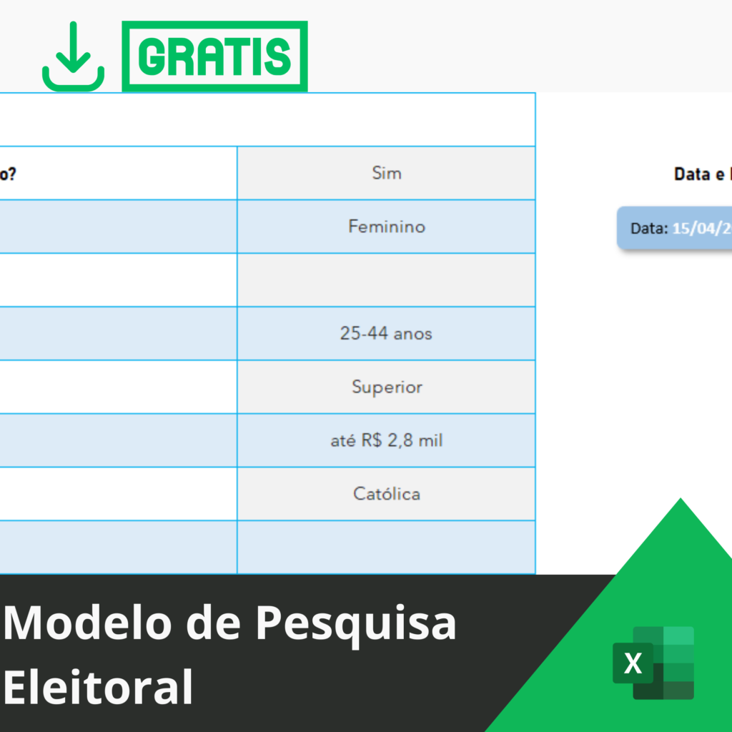 Modelo de Pesquisa Eleitoral Excel