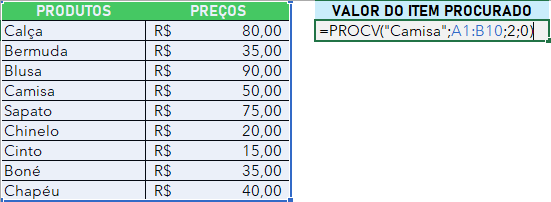 Aprenda PROCV - Sintaxe