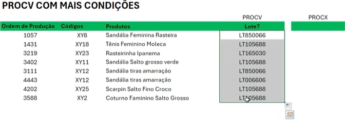 Buscas com várias condições no Excel - Utilizando PROCV