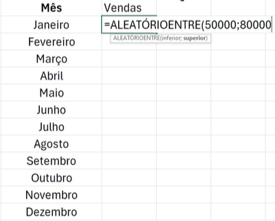 Organizando os dados para o gráfico de vendas com meta