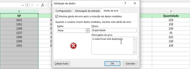 Duplicidade de lançamentos no Excel - CONT.SE para bloquear lançamentos