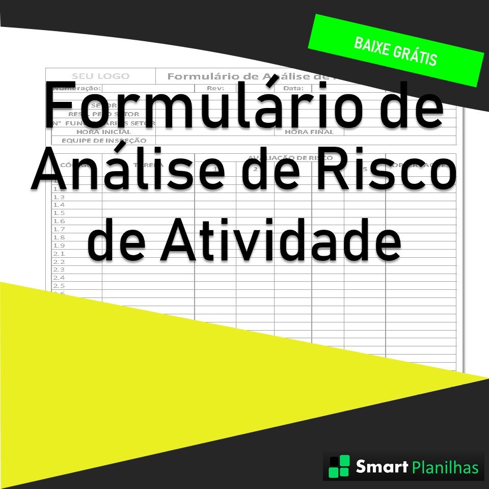 Formulário de Análise de Risco de Atividade em Excel