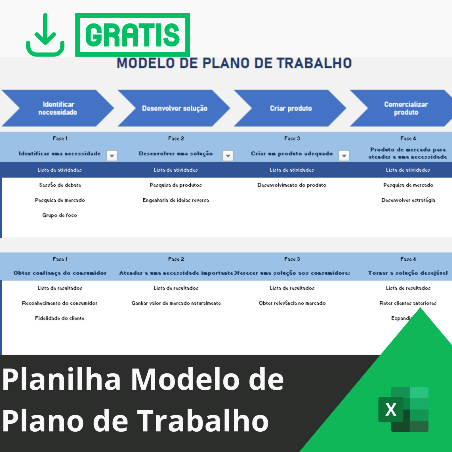 Planilha Modelo de Plano de Trabalho