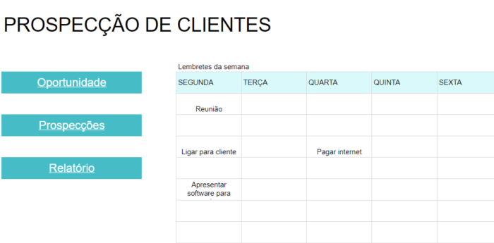 Planilha Google Prospecção de Clientes