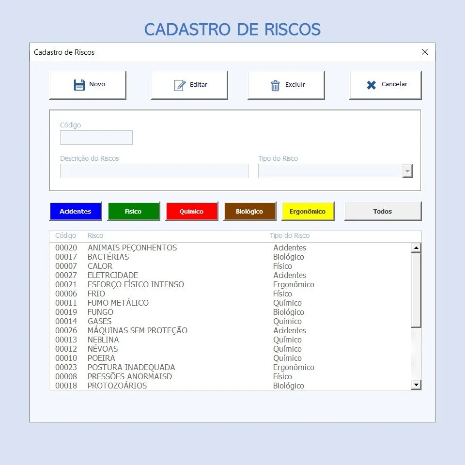 Planilha Controle de ASO