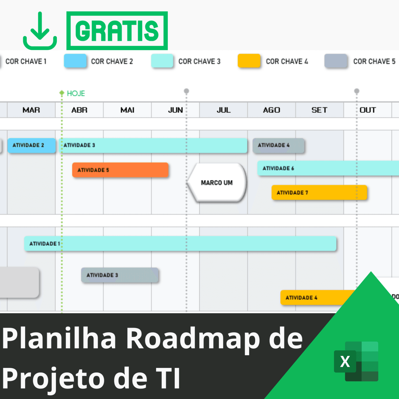 Ti Project Planilha Roadmap de Projeto de TI - Smart Planilhas