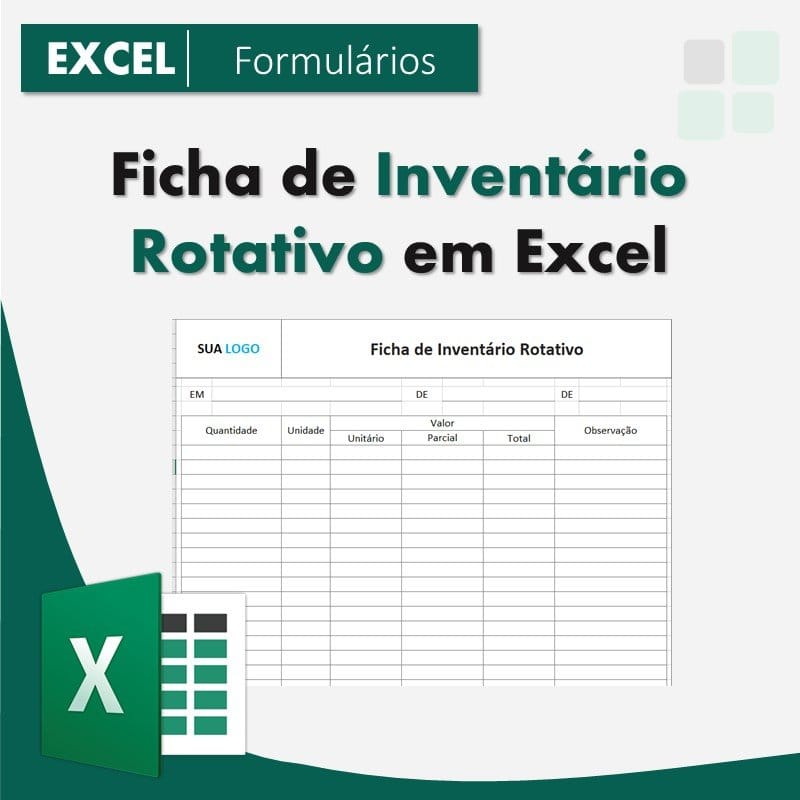 Ficha de Inventário Rotativo Excel Grátis