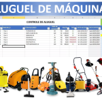 Planilha Aluguel de Equipamentos, Máquinas e Ferramentas