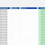 Planilha Controle de Armários em Excel