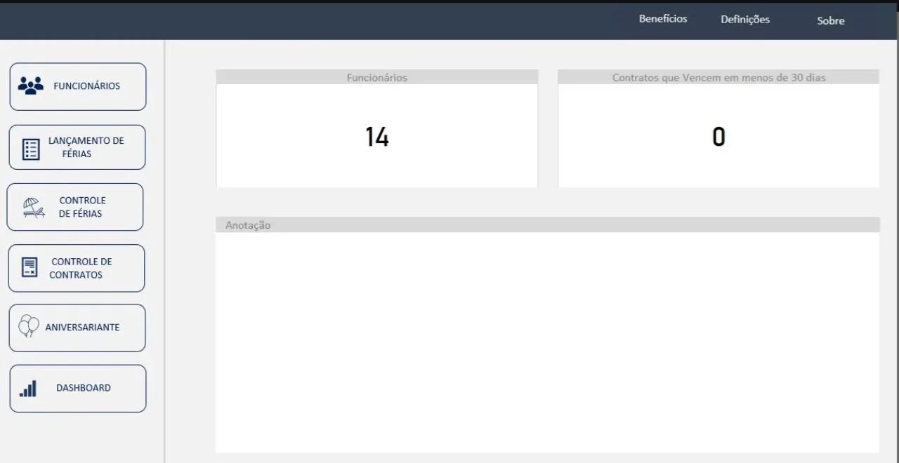 Planilha de Recursos Humanos