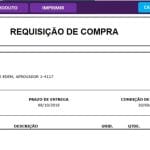 Planilha Requisição de Material Compra