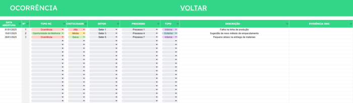 Planilha-Google-Controle-de-Qualidade-Ocorrência