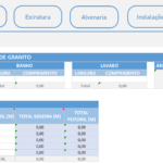 Planilha Quantitativo de Obra - Acabamento