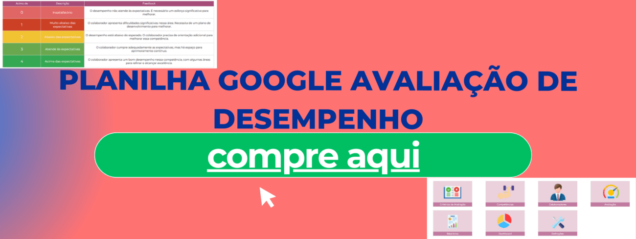 Planilha Google Avaliação de Desempenho - CTA