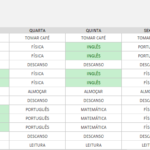 Planilha de Estudos Polícia Federal - Cronograma